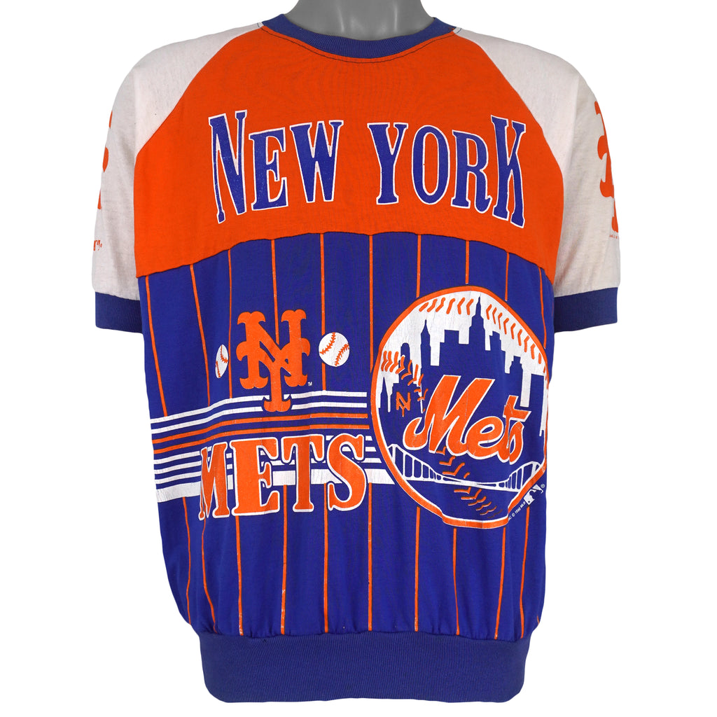 MLB (Garan. Inc) - New York Mets All Over Print T-Shirt 1990 Large Vintage Retro Baseball