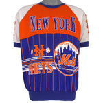 MLB (Garan. Inc) - New York Mets Pinstripe T-Shirt 1990 Large