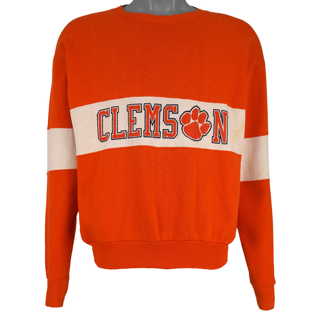 NCAA (Harlco) - Clemson Tigers Crew Neck Sweatshirt 1990s X-Large Vintage Retro