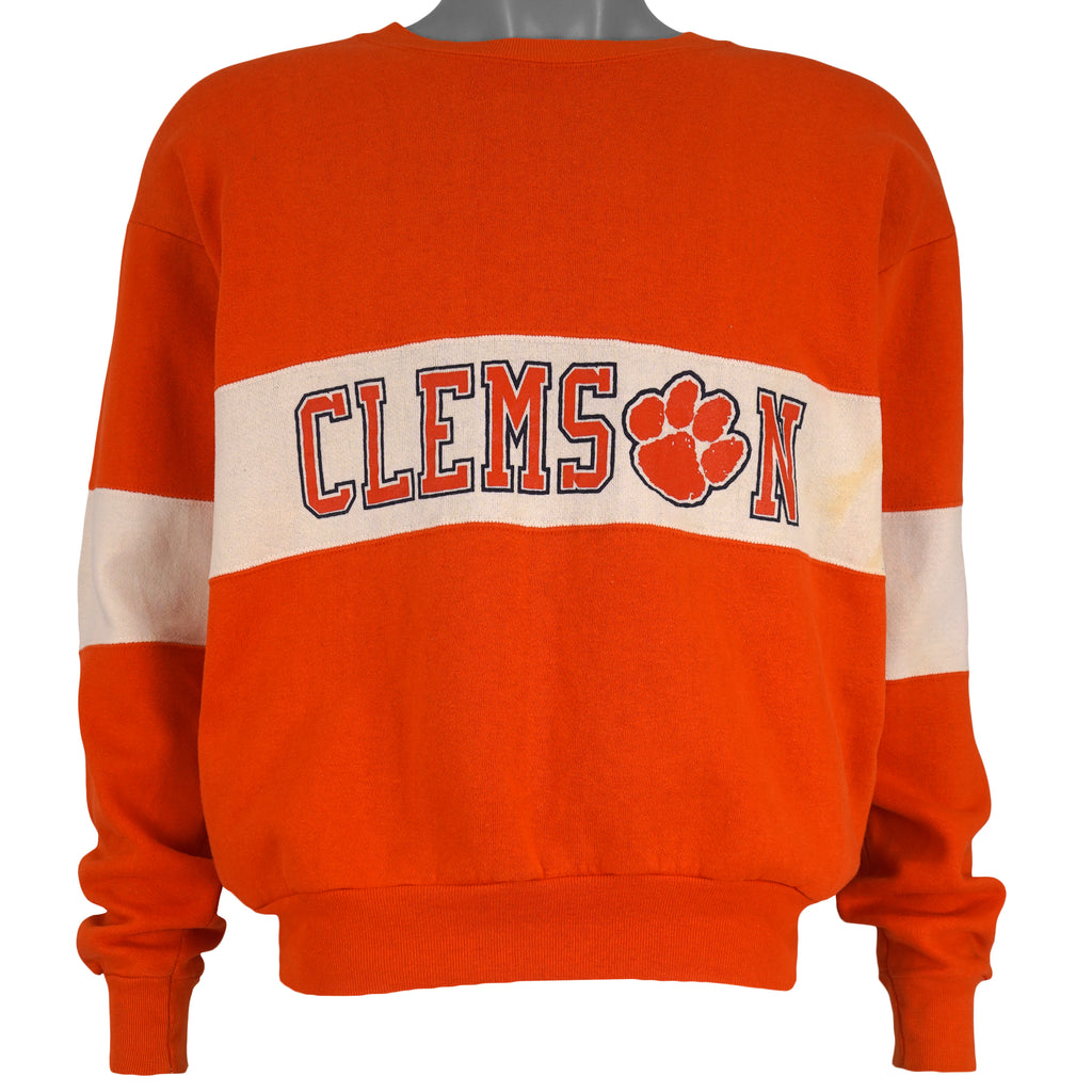 NCAA (Harlco) - Clemson Tigers Crew Neck Sweatshirt 1990s X-Large Vintage Retro