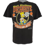 NFL (Logo 7) - Cleveland Browns X Bart Simpson T-Shirt 1990 Medium