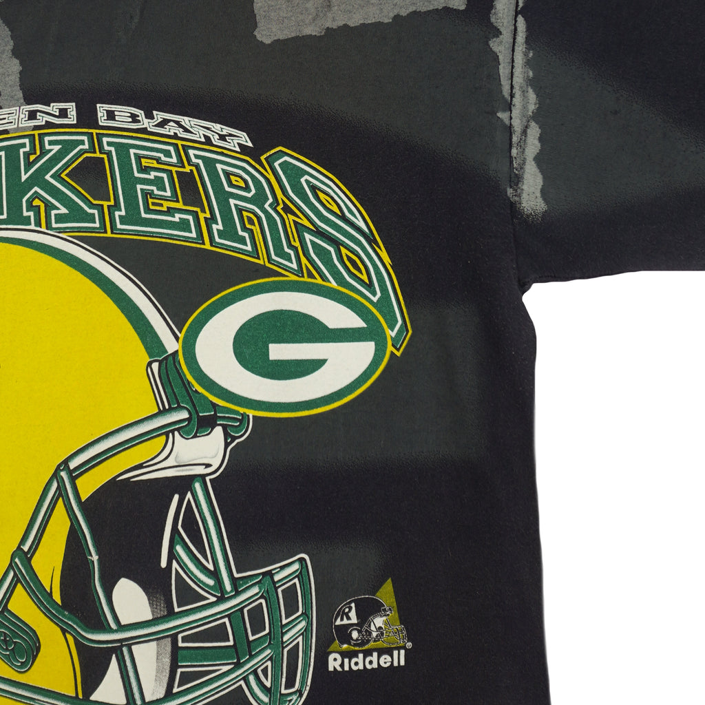 NFL (Riddell) - Green Bay Packers Helmet T-Shirt 1997 X-Large Vintage Retro Football