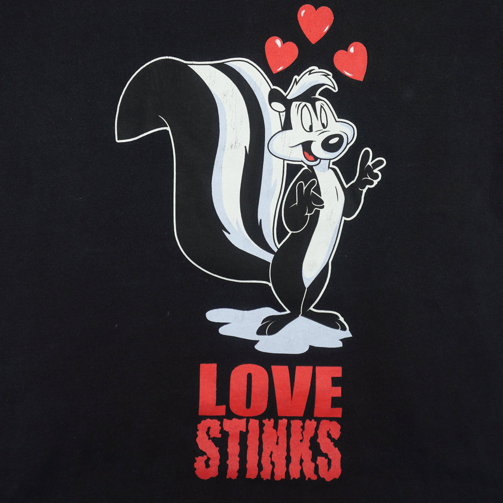 Looney Tunes - Pepe Le Pew, Love Stinks Single Stitch T-Shirt 1990s X-Large Vintage Retro