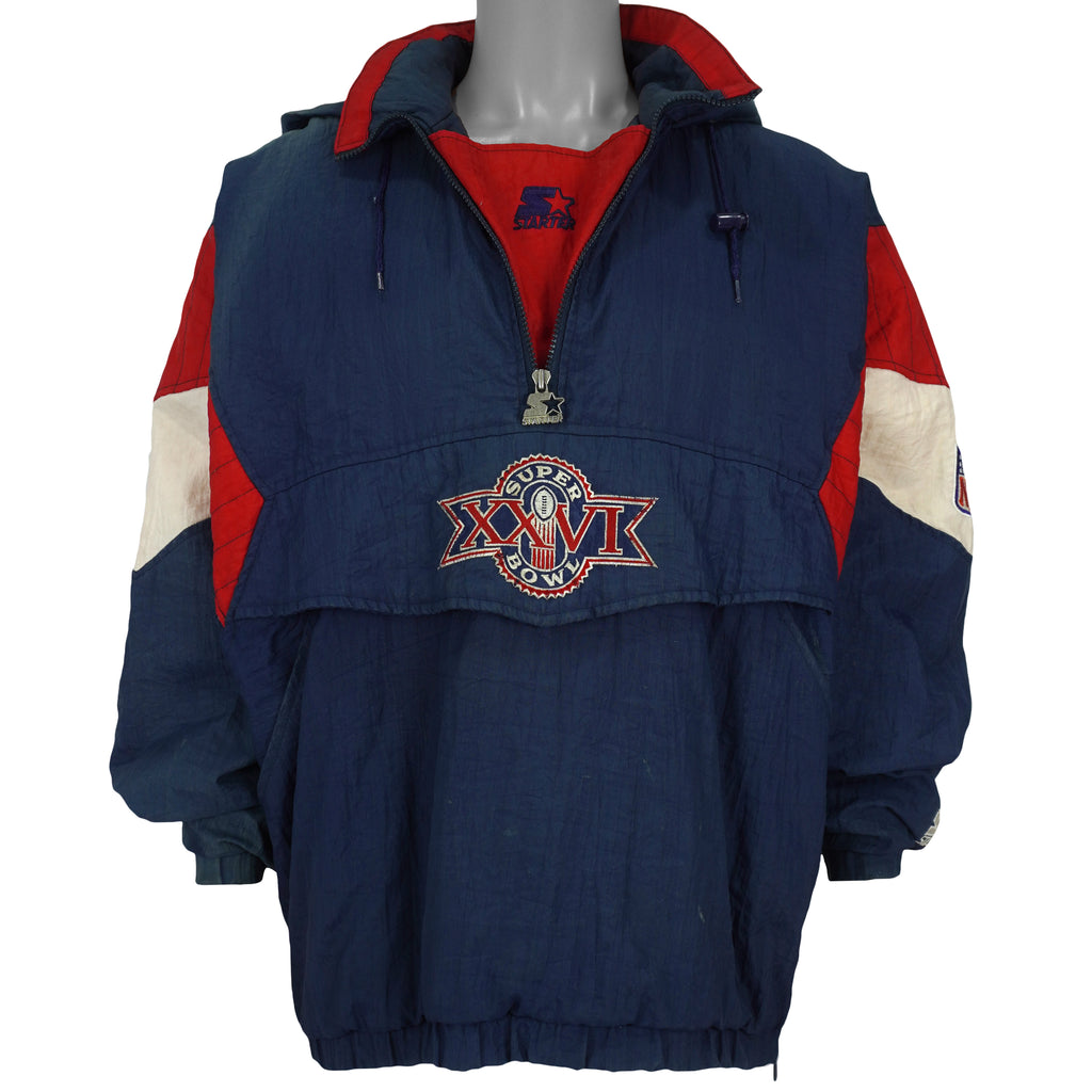 Starter - Super Bowl XXVI Windbreaker 1990s Large Vintage Retro Football