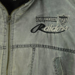 NFL - Los Angeles Raiders Distressed Bomber Jacket 1990s Small Vintage Retro Football