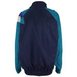 Adidas - Blue & Teal Colorblock Windbreaker 1990s X-Large Vintage Retro