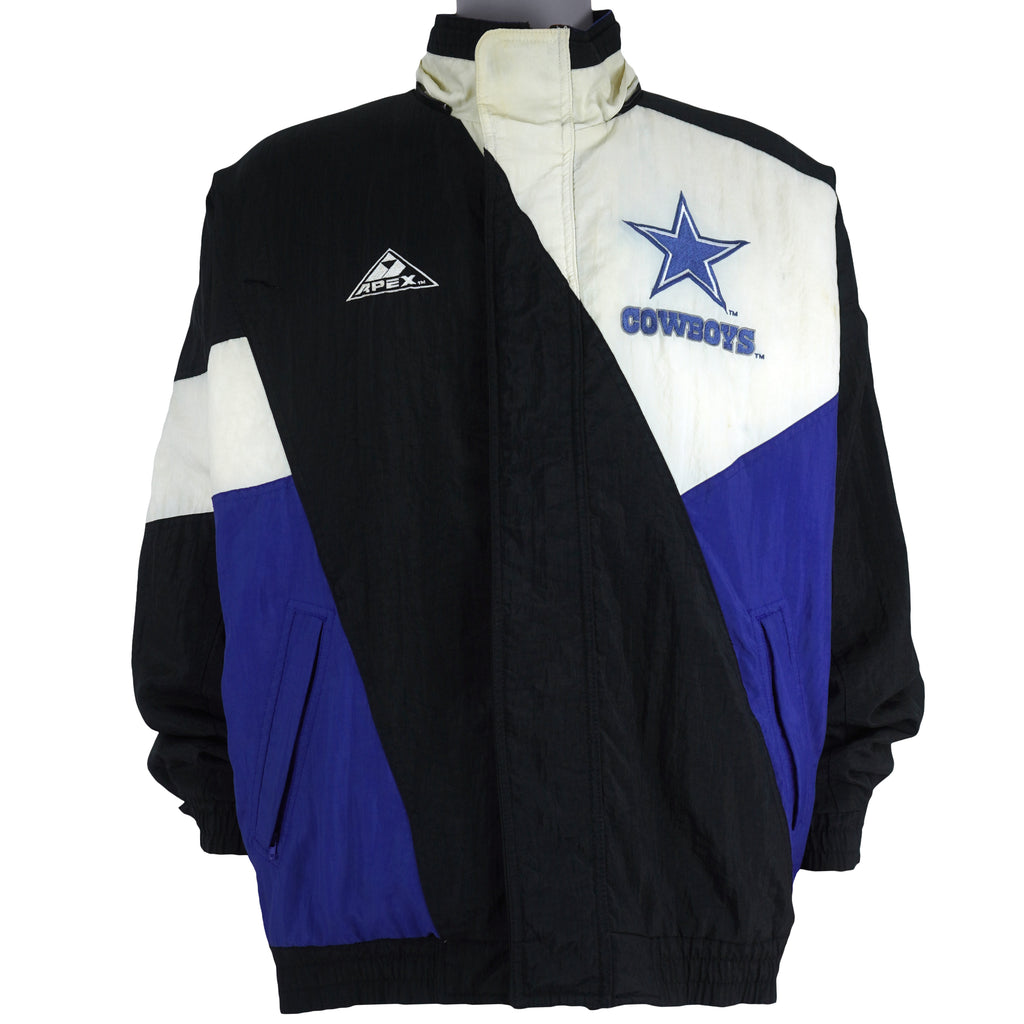 NFL (Apex One) - Dallas Cowboys Zip-Up Puffer Jacket 1990s Large Vintage Retro Football