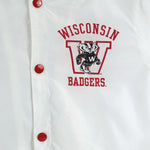 NCAA (College Vault) - Wisconsin Badgers Satin Varsity Jacket 1990s Medium Vintage Retro