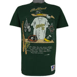 MLB (Nutmeg) - Oakland Athletics Locker Room T-Shirt 1991 Large Vintage Retro Baseball