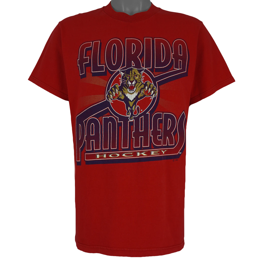 NHL - Florida Panthers Spell-Out T-Shirt 1990s Medium Vintage Retro Hockey