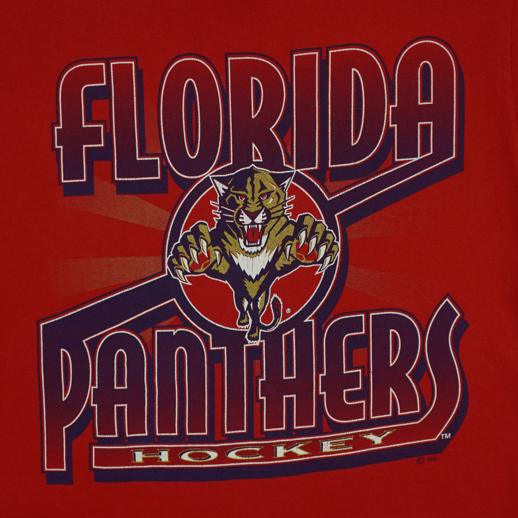 NHL - Florida Panthers Spell-Out T-Shirt 1990s Medium Vintage Retro Hockey