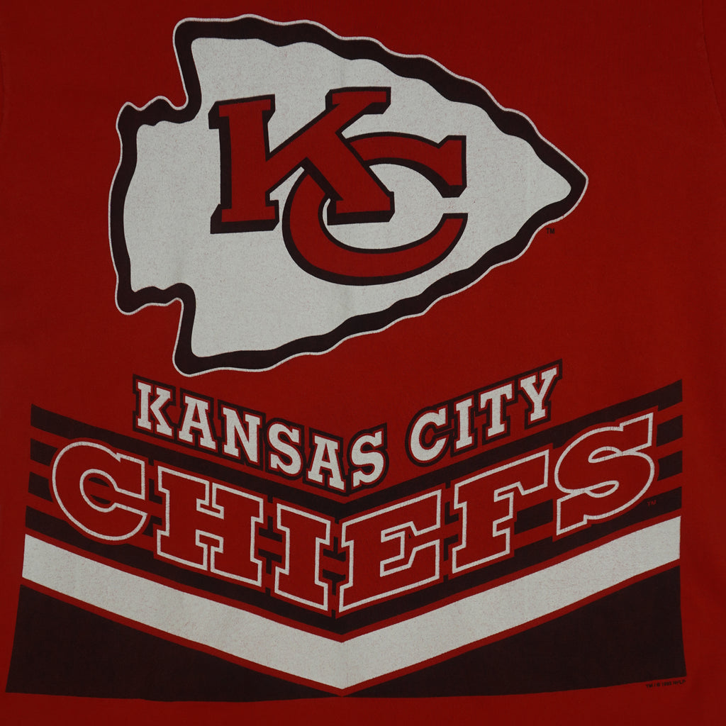 NFL (Salem) - Kansas City Chiefs All Over Print Fan Jersey T-Shirt 1995 X-Large Vintage Retro Football