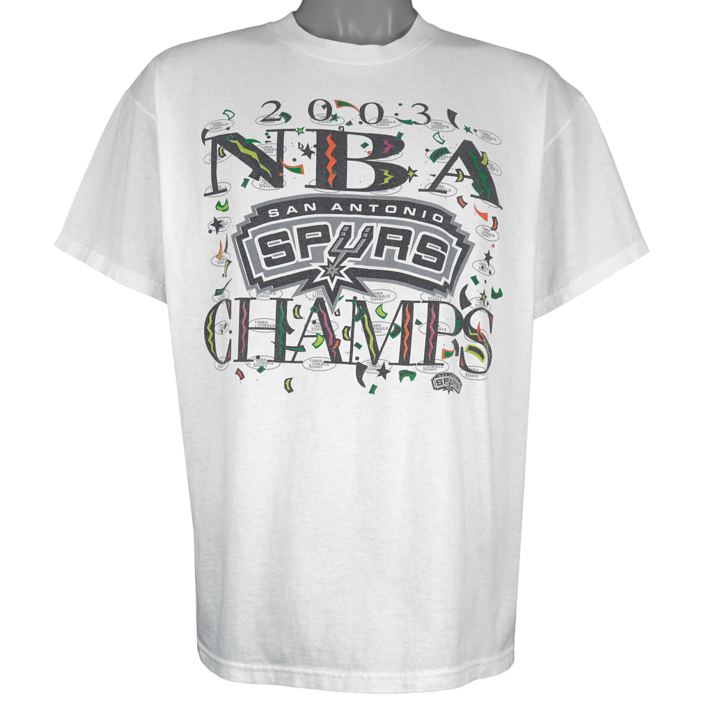 NBA (Delta) - San Antonio Spurs NBA Final Champs T-Shirt 2003 Large Vintage Retro Basketball