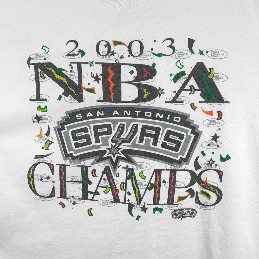 NBA (Delta) - San Antonio Spurs NBA Final Champs T-Shirt 2003 Large Vintage Retro Basketball