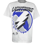 NHL (Apex One) - Tampa Bay Lightning Big Logo T-Shirt 1994 Large Vintage Retro Hockey