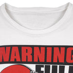 CFL (Delong) - Calgary Stampeders, Warning Full Body Contact T-Shirt 1995 X-Large Vintage Retro Football