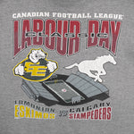 CFL (Souvenir Teez) - Labour Day Classic Edmonton Eskimos vs Calgary Stampeders T-Shirt 1990s X-Large Vintage Retro Football