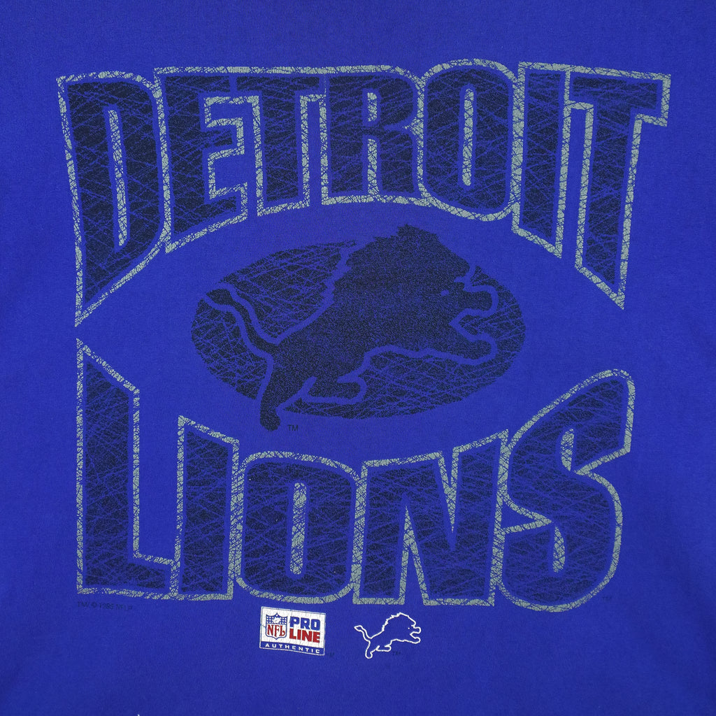 Reebok - Detroit Lions Spell-Out T-Shirt 1995 Large Vintage Retro Football