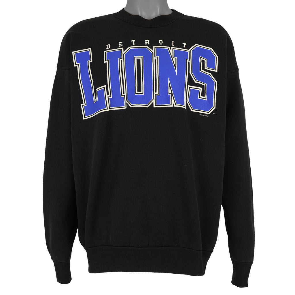 NFL - Detroit Lions Crew Neck Sweatshirt 1997 X-Large Vintage Retro Football