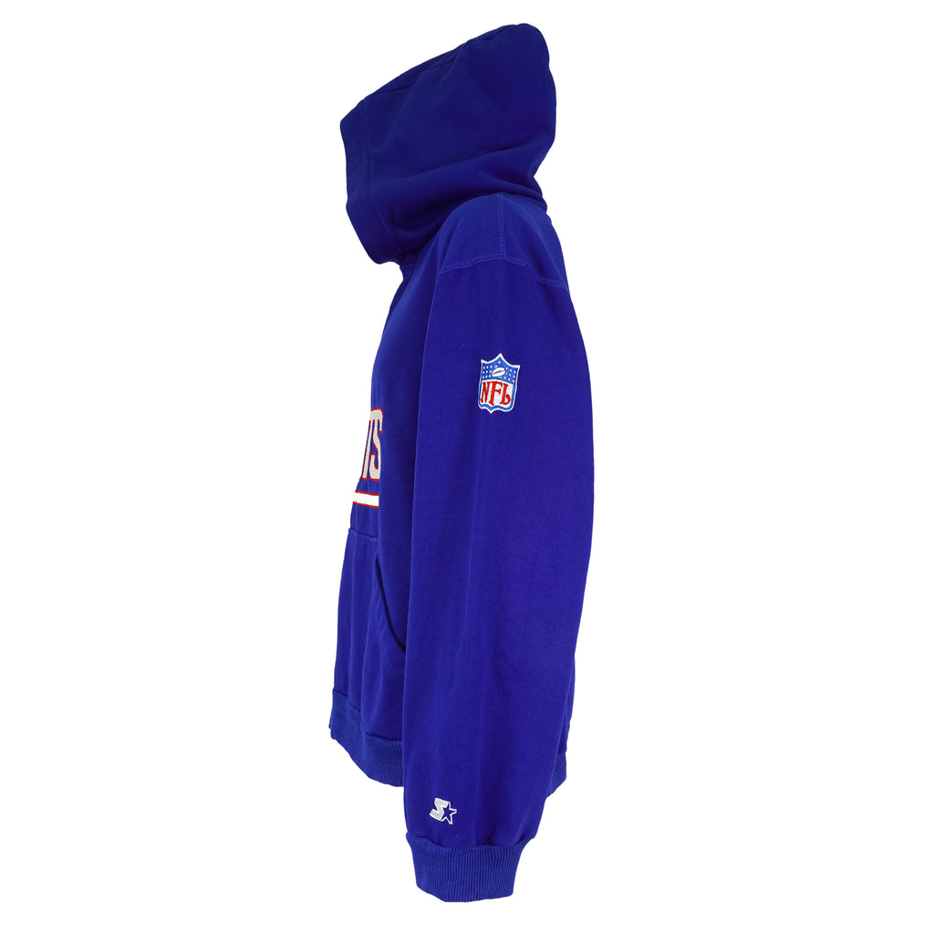 Starter - New York Giants Embroidered Hooded Sweatshirt 1990s X-Large Vintage Retro Football