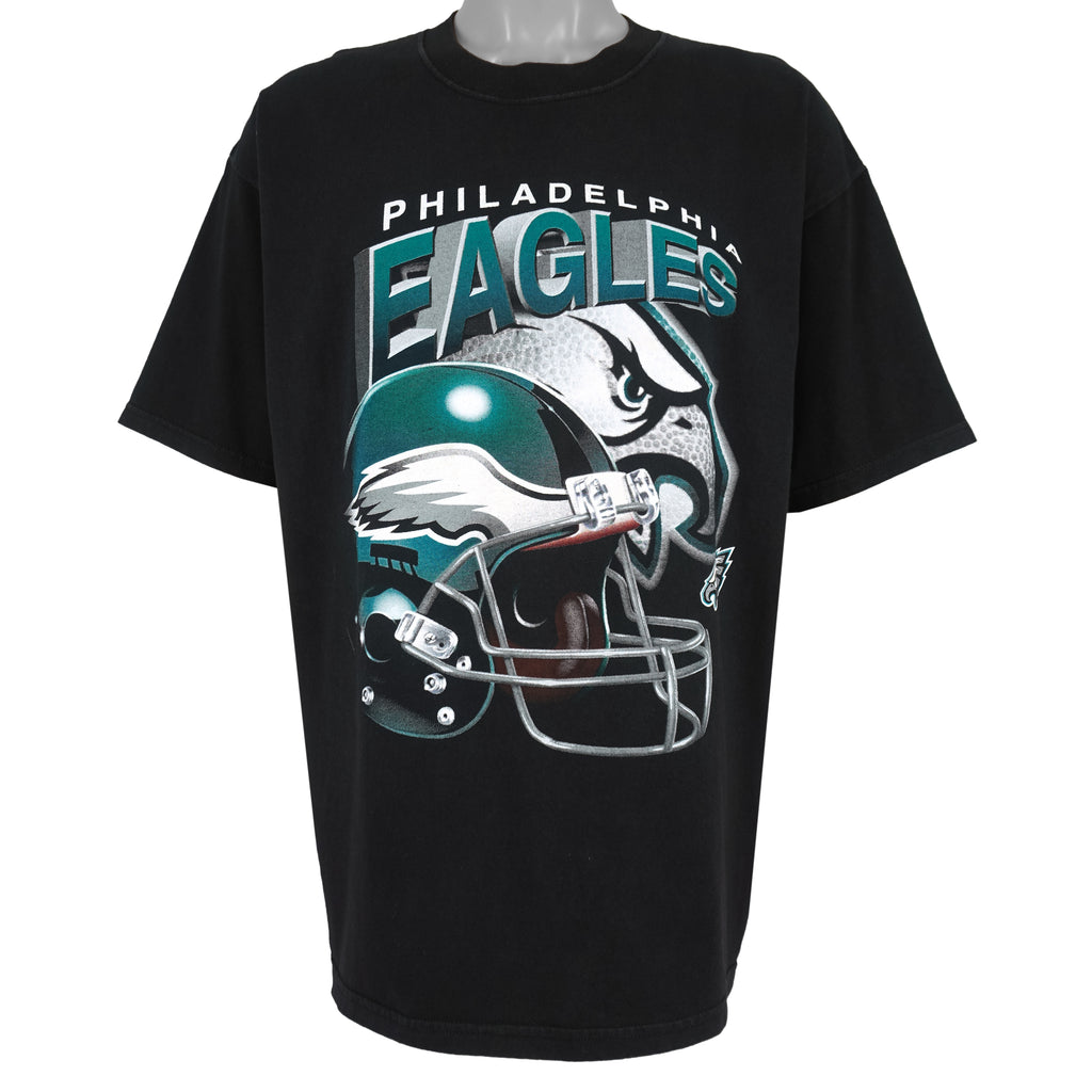 NFL (Dynasty) - Philadelphia Eagles Helmet T-Shirt 1990s X-Large Vitage Retro Football