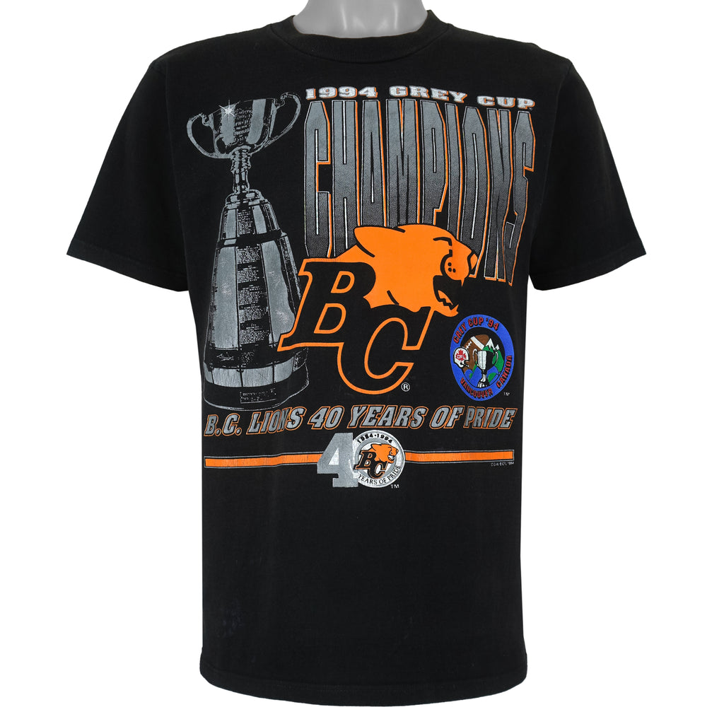 CFL (CGW) - B.C. Lions Grey Cup Champions T-Shirt 1994 Medium Vintage Retro Football