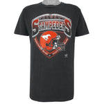 CFL (Watson's) - Calgary Stampeders Helmet T-Shirt 1995 Large