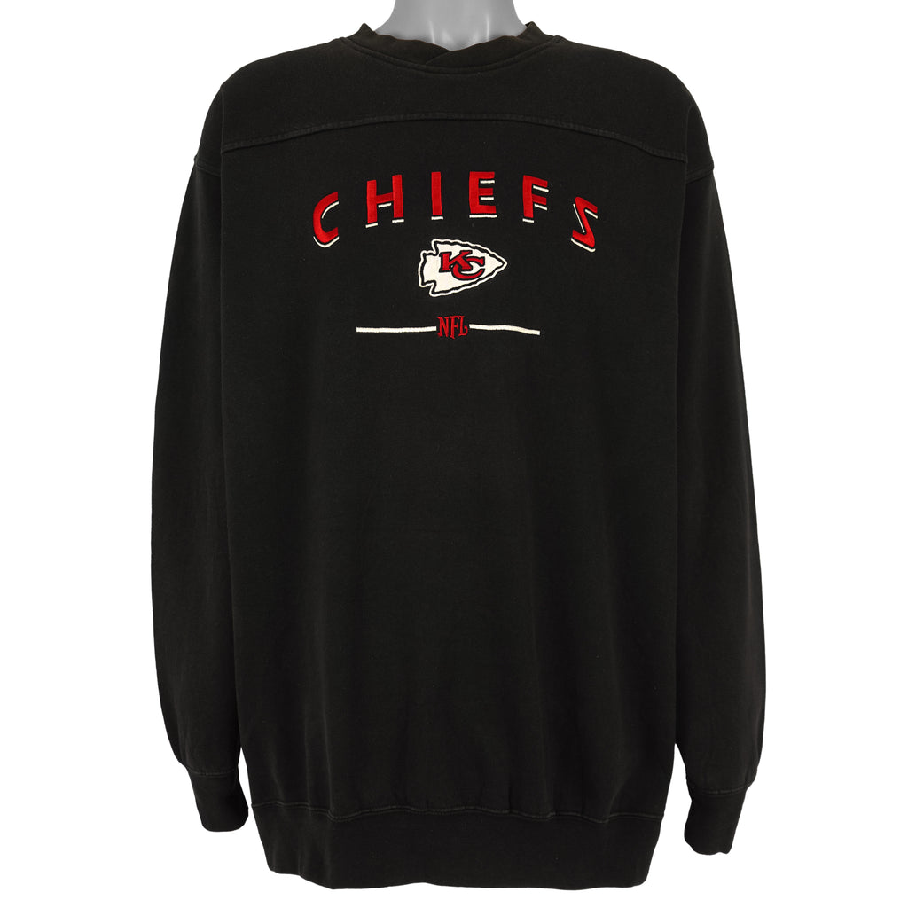 NFL - Kansas City Chiefs Embroidered Crew Neck Sweatshirt 1990s X-Large Vintage Retro Football