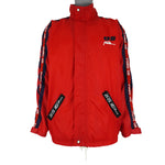 FUBU - Red Fubu Sports Taped Logo Track Jacket 1990s X-Large Vintage Retro