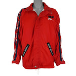 FUBU - Red Fubu Sports Taped Logo Track Jacket 1990s X-Large Vintage Retro