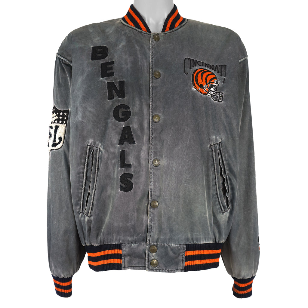 NFL (Campri) - Cincinnati Bengals Varsity Jacket 1990s Large Vintage Retro Football