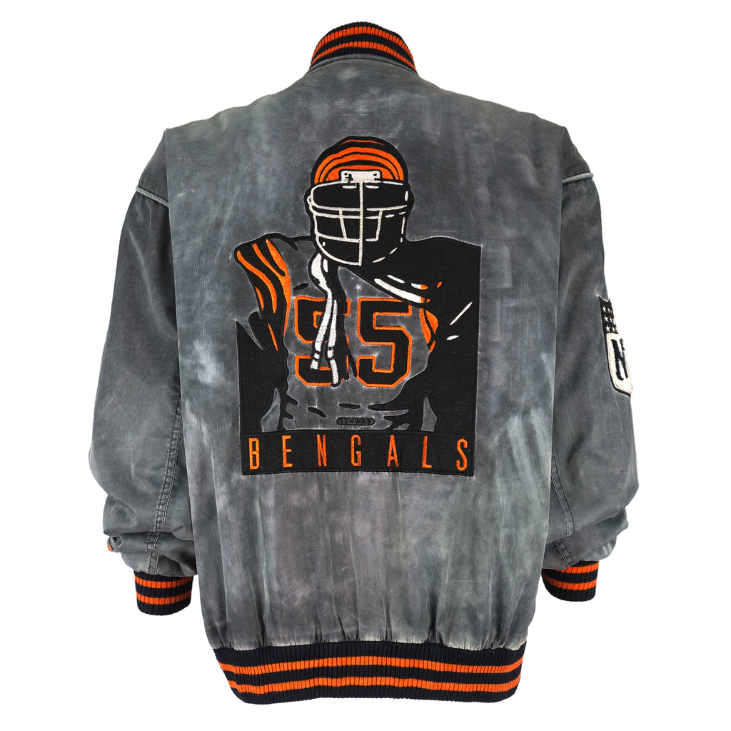 NFL (Campri) - Cincinnati Bengals Varsity Jacket 1990s Large Vintage Retro Football