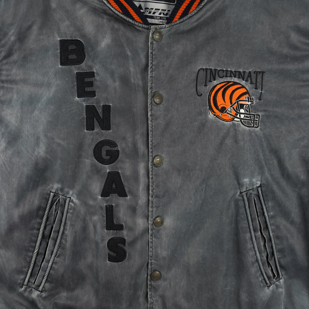 NFL (Campri) - Cincinnati Bengals Varsity Jacket 1990s Large Vintage Retro Football