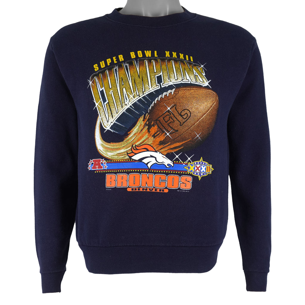 NFL (CSA) - Super Bowl XXXII, Denver Broncos Crew Neck Sweatshirt 1998 Small Vintage Retro Football