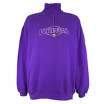 NFL (Cadre Athletic) - Minnesota Vikings Embroidered 1/4 Zip Sweatshirt 2000s X-Large