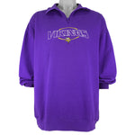 NFL (Cadre Athletic) - Minnesota Vikings Embroidered 1/4 Zip-Up Sweatshirt 1990s X-Large Vintage Retro Football