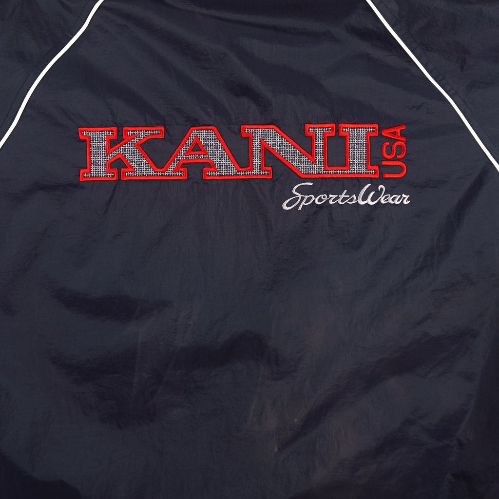 Karl Kani - Big Embroidered Logo Hooded Windbreaker 1990s X-Large Vintage Retro