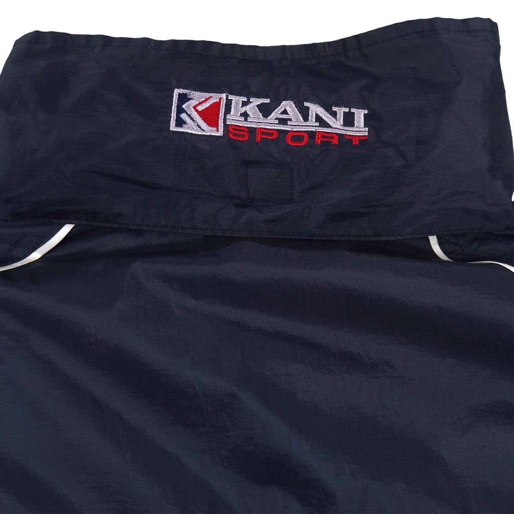 Karl Kani - Big Embroidered Logo Hooded Windbreaker 1990s X-Large Vintage Retro