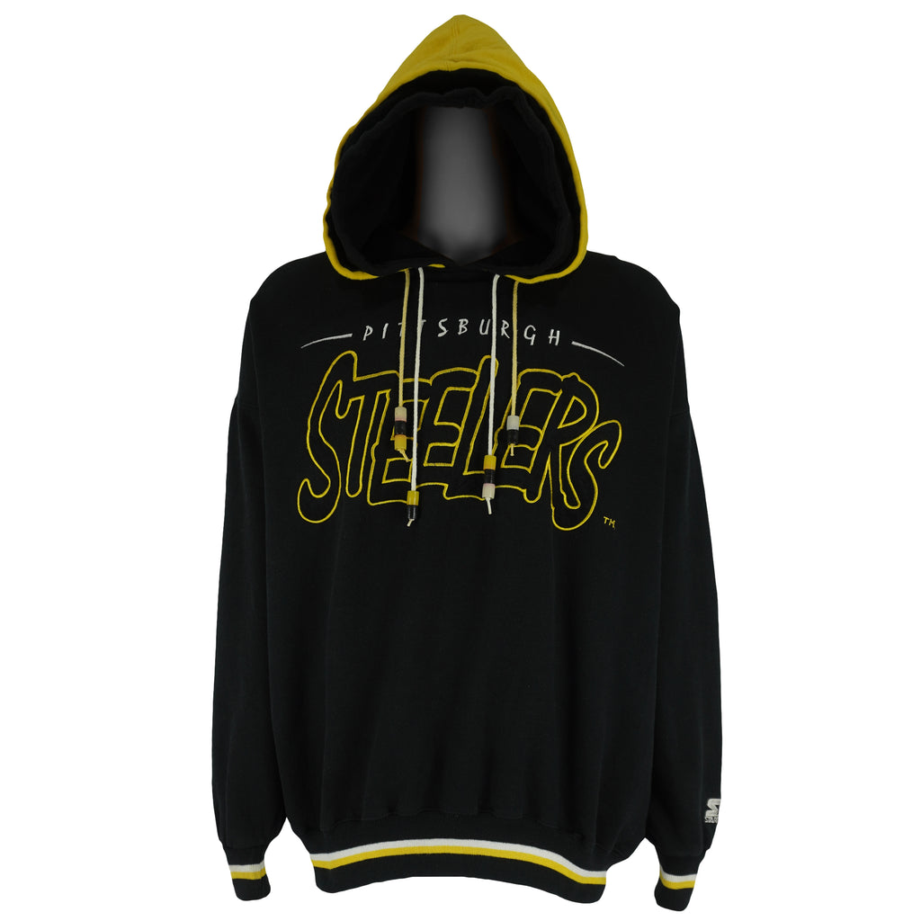 Starter - Pittsburgh Steelers Hooded Sweatshirt 1990s X-Large Vintage Retro Football