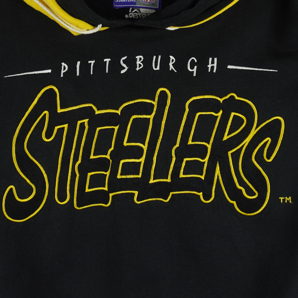 Starter - Pittsburgh Steelers Hooded Sweatshirt 1990s X-Large Vintage Retro Football