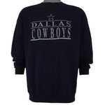 NFL (Logo 7) - Dallas Cowboys Crew Neck Sweatshirt 1990s Large Vintage Retro Football