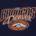 NFL (Logo Athletic) - Denver Broncos Crew Neck Sweatshirt 1990s Large Vintage Retro Football