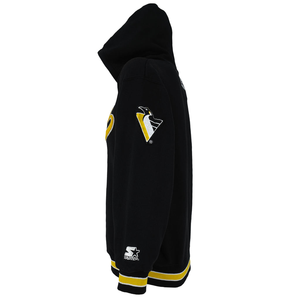 Starter - Pittsburgh Penguins Hooded Sweatshirt 1990s Medium Vintage Retro Hockey