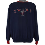 MLB (Lee) - Minnesota Twins Embroidered Sweatshirt 1990s Large Vintage Retro Baseball