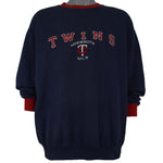 MLB (Lee) - Minnesota Twins Embroidered Sweatshirt 1990s Large Vintage Retro Baseball