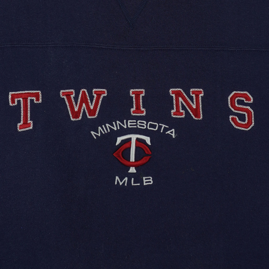 MLB (Lee) - Minnesota Twins Embroidered Sweatshirt 1990s Large Vintage Retro Baseball