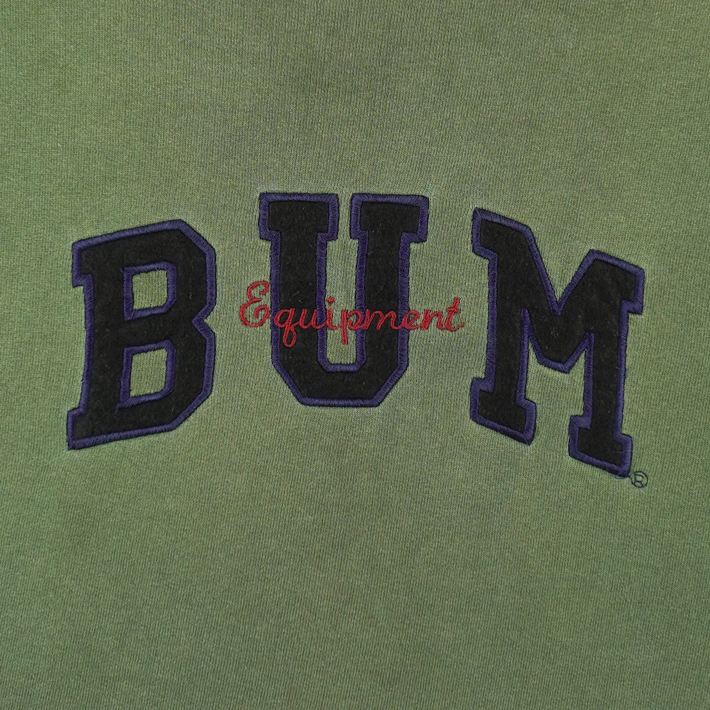 Vintage (B.U.M.) - Green BUM Equipment Crew Neck Sweatshirt 1990s XX-Large Vintage Retro