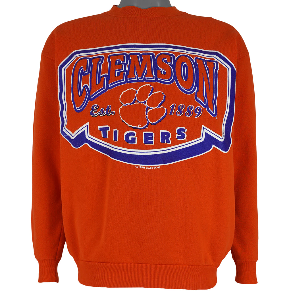 NCAA (Tultex) - Clemson Tigers Crew Neck Sweatshirt 1990s Medium Vintage Retro