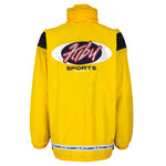 FUBU - Yellow Sports Series Hooded Jacket 1990s Large Vintage Retro