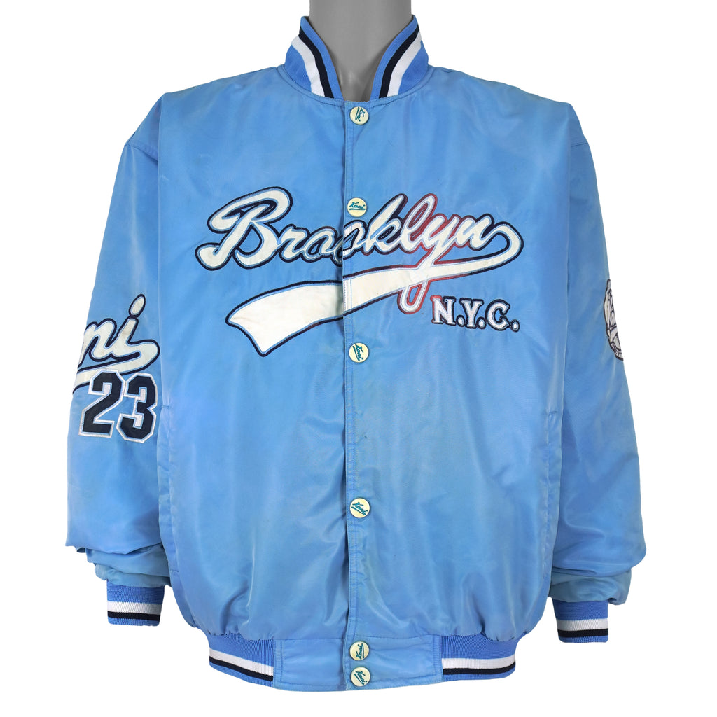 Karl Kani - Brooklyn Kani 23 Spell-Out Satin Jacket 1990s Large Vintage Retro